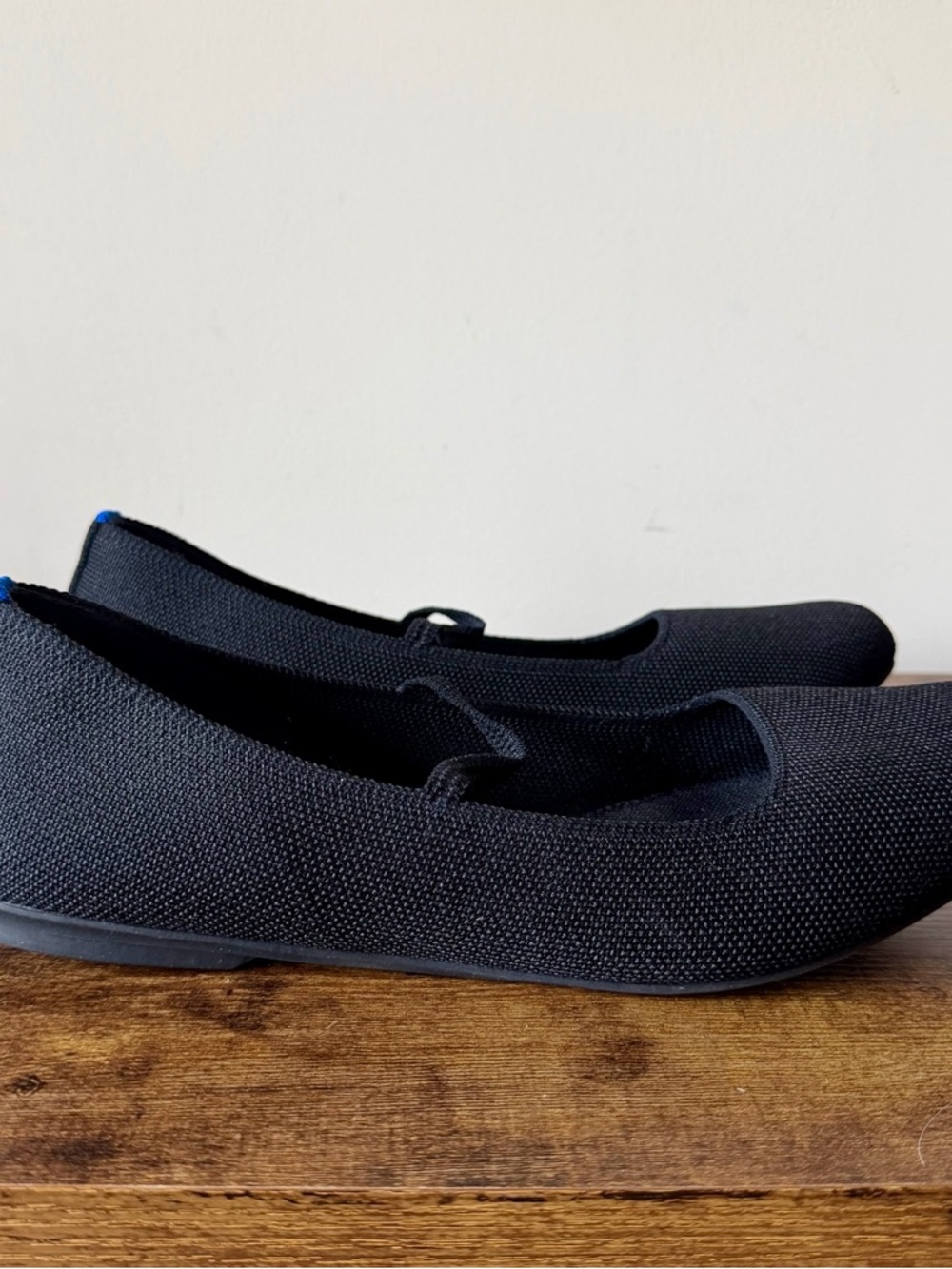 Rothy’s The Max Square Toe Mary Jane Flats Black Womens 10.5 Knit Shoes - Picture 4 of 10